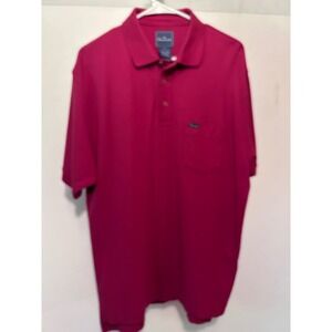 Faconnable Mens Pink Cotton Pique Short Sleeve Pocket Polo Shirt Size Large